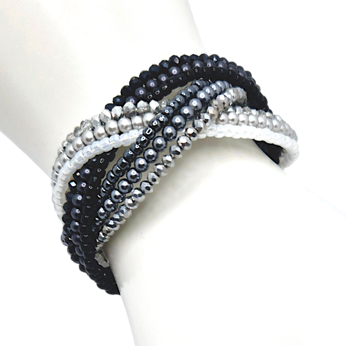 Memory Wire Bracelets x2 Mono for jewellery making