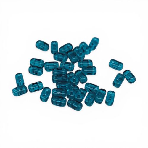 CzechMates Bricks 6x3mm 50pcs Teal for jewellery making