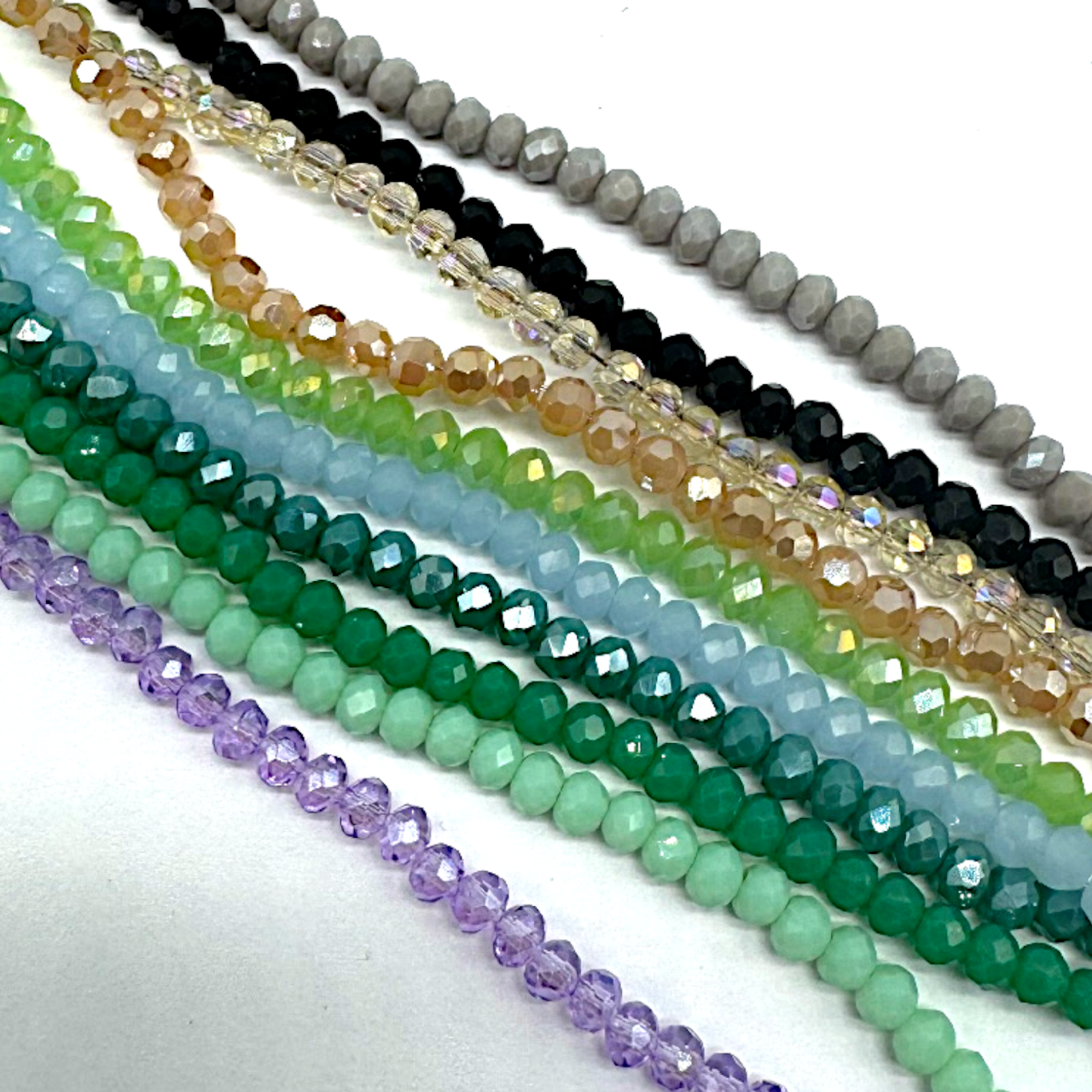 Crystal Rondelle 2.5x3.5mm 10 Colour Bundle for jewellery making