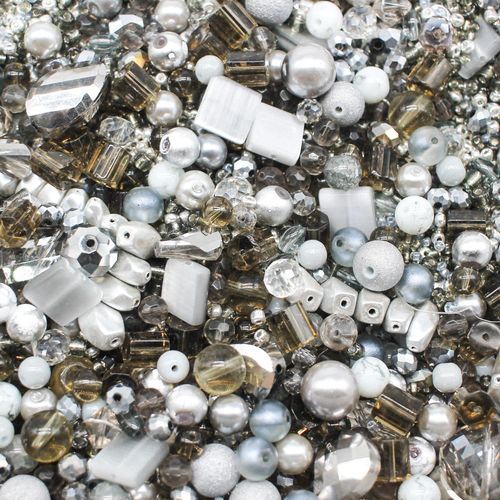 Premium Bead Mix 75g Smoke 2mm for jewellery making