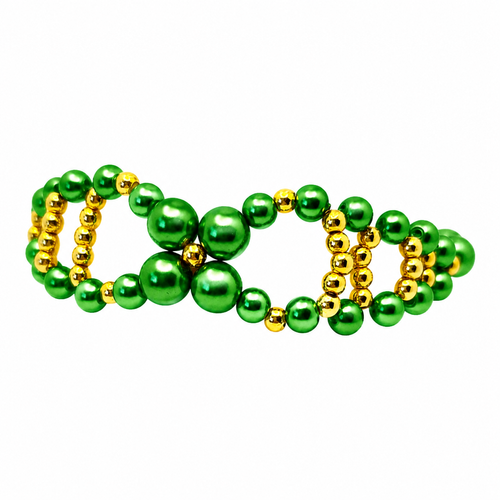 Norma Bracelet x4 Emerald Green 4mm for jewellery making