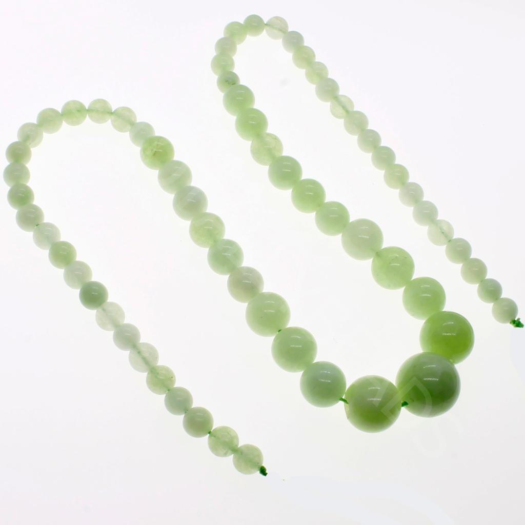 Dyed Jade Graduated Round Beads 15" string Green Jade Colour