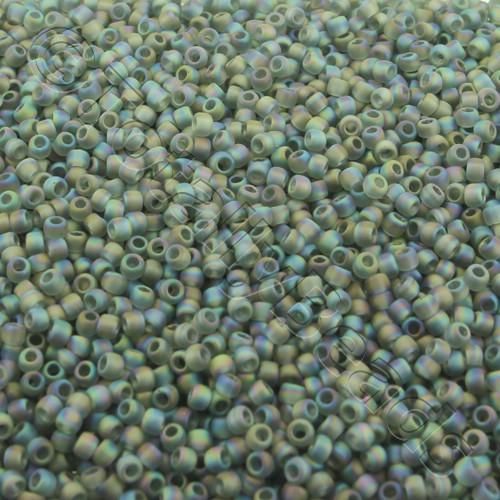 Toho Size 11 Seed Beads 10g - Trans Rainbow Frosted Grey