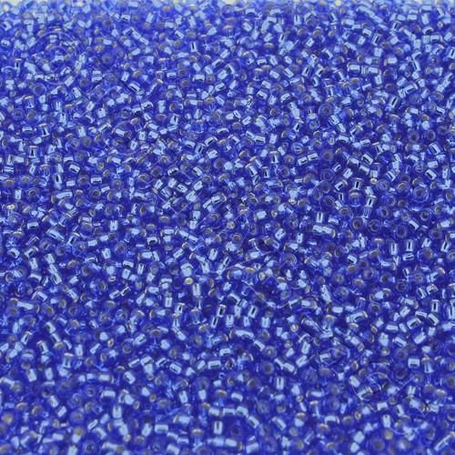Toho Size 15 Seed Beads 10g - Silver Lined Sapphire