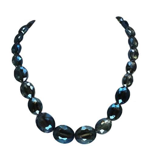 crystal beads midnight blue — faceted for jewelry making and beadwork