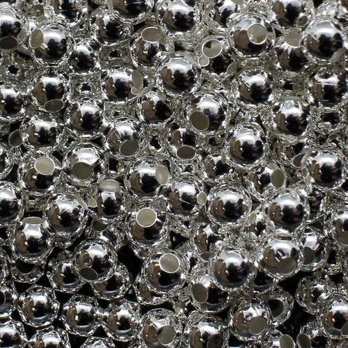 Round Spacer Beads 4mm 150pc - Silver Plated