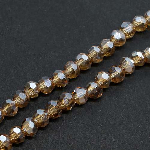 3mm crystal beads hazelnut hue — faceted for jewelry making and beadwork