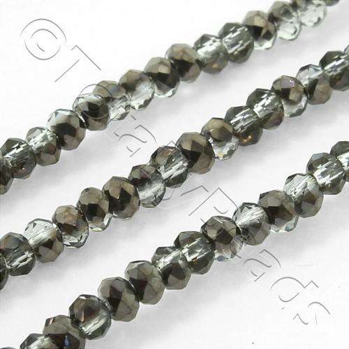 3mm crystal beads black diamond shadow 150pc — faceted for jewelry making and beadwork