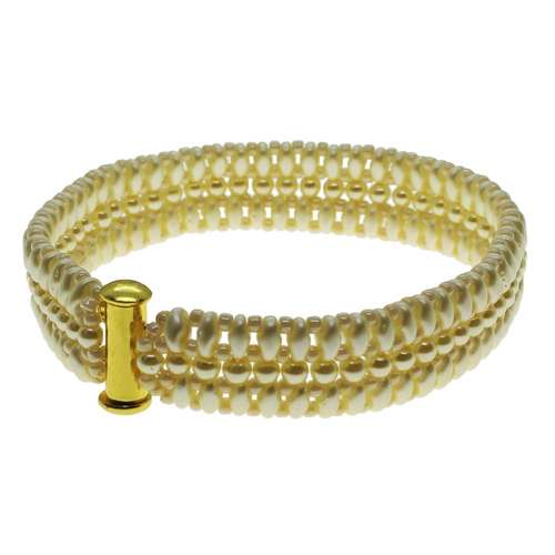 Mikaela Bracelet Kit warm vanilla bracelet making kit — DIY set with beads and instructions for creating handmade jewelry