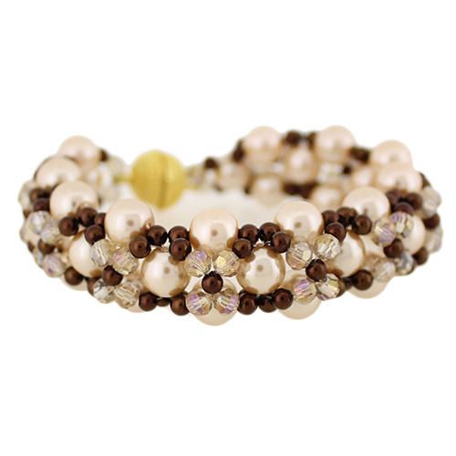 Victoria Golden Bronze Bracelet Kit bracelet making kit — DIY set with beads and instructions for creating handmade jewelry