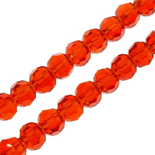 4mm crystal beads cherry red — faceted for jewelry making and beadwork