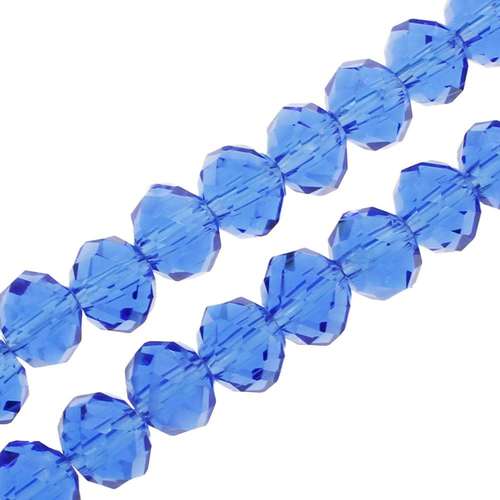 8mm crystal beads blue, pack of 70 — faceted for jewelry making and beadwork