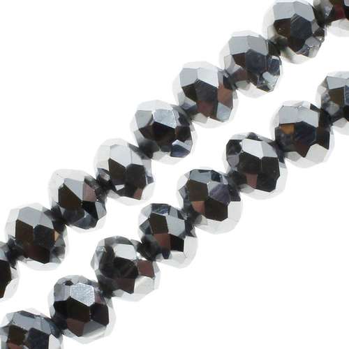 8mm crystal beads silver plate, pack of 70 — plated finish, ideal for jewelry making and beadwork