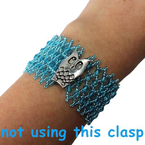 Netted Bracelet Kit turquoise bracelet making kit — DIY set with beads and instructions for creating handmade jewelry
