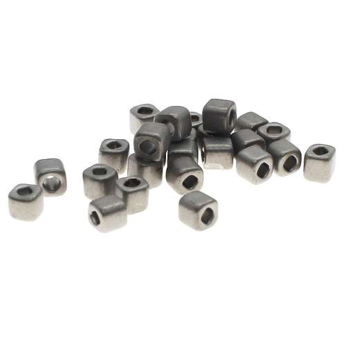 Toho Cubes 4mm 10g - Metallic Frost Ant. Silver
