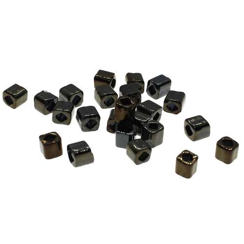 Toho Cubes 4mm 10g - Metallic Iris Brown