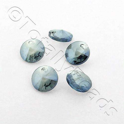 8mm crystal beads hint of blue, pack of 40 — faceted for jewelry making and beadwork