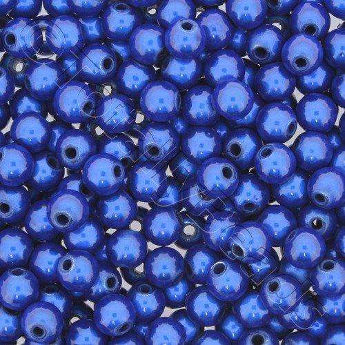 5mm Miracle acrylic round beads 5mm 80pcs round royal blue — pack of 80, reflective 3D-effect beads ideal for jewelry making, crafts, and…