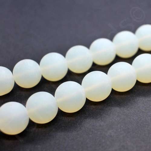Opal Frosted Light Green Round - 8mm