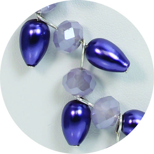 Amber Necklace violet - bundle pack necklace making kit — DIY set with beads and instructions for creating handmade jewelry