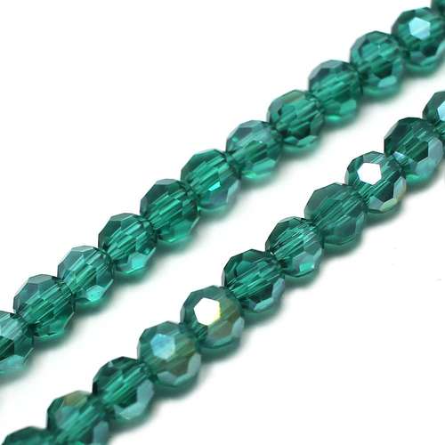 4mm crystal beads teal ab — AB finish, faceted for jewelry making and beadwork
