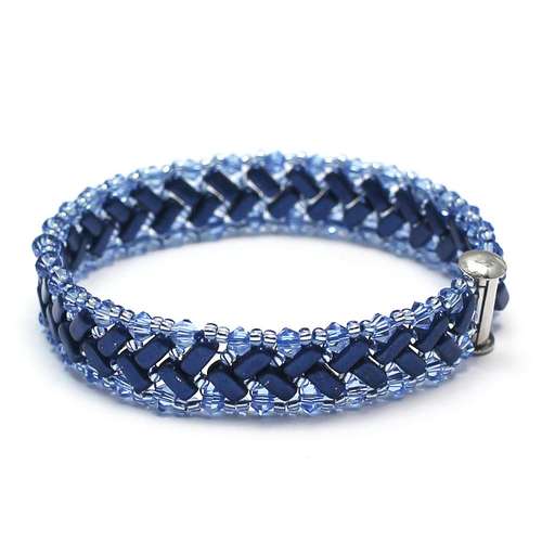 Hermione Bracelet evening blue bracelet making kit — DIY set with beads and instructions for creating handmade jewelry