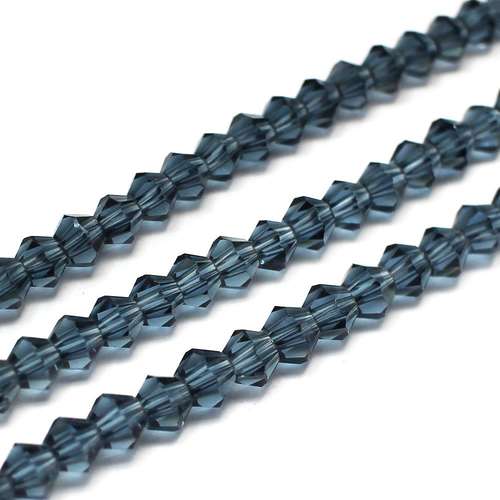 4mm crystal bicone beads montana — faceted for jewelry making and beadwork