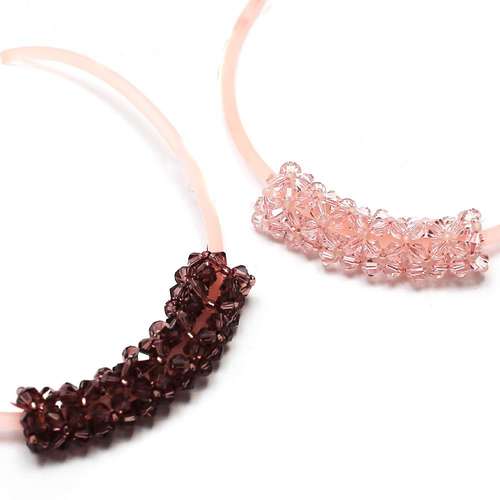 Bead Weaving amethyst pink - makes 2 jewelry making kit — DIY set with beads and instructions for creating handmade jewelry