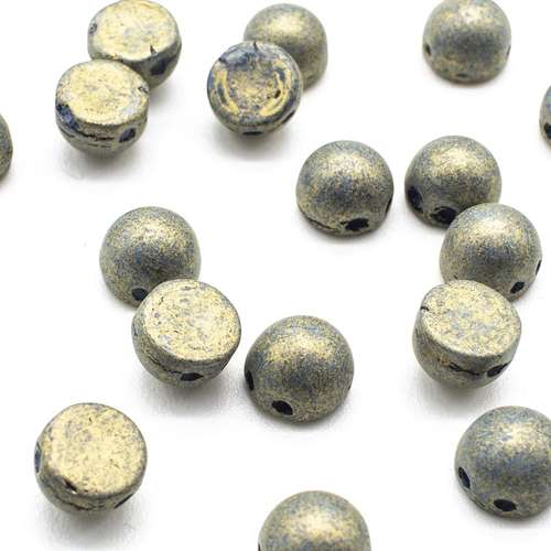 7mm Czech glass glass beads pacifica poppy seed — pack of 25, high-quality two-hole beads ideal for jewelry making, bead weaving, and crafts