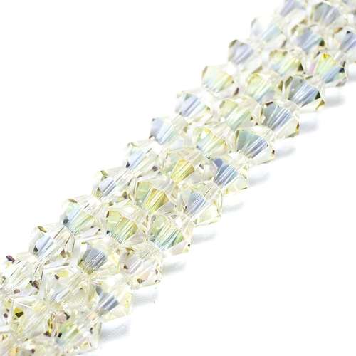 8mm crystal bicone beads lemon chiffon — faceted for jewelry making and beadwork