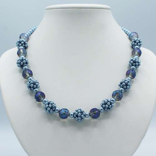 Very Berry Crystal & Pearl Jewellery Kit blue rainbow jewelry making kit — DIY set with beads and instructions for creating handmade jewelry