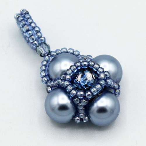Cassandra Pendant lagoon jewelry making kit — DIY set with beads and instructions for creating handmade jewelry