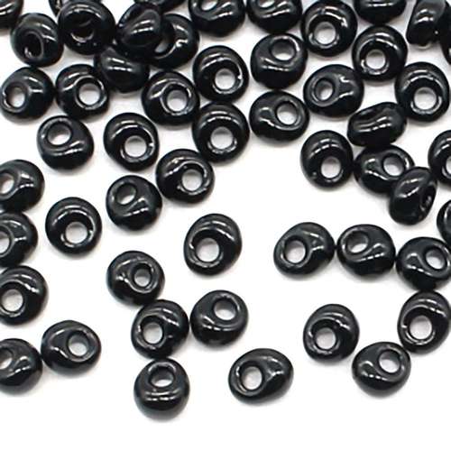 Toho Magatama Beads 4mm 10g - Opaque Jet