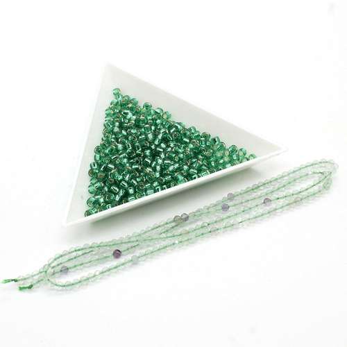 Beaded Ring fluorite jewelry making kit — DIY set with beads and instructions for creating handmade jewelry