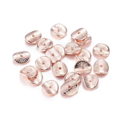 Rose Gold Curved Disc 9mm 20pcs