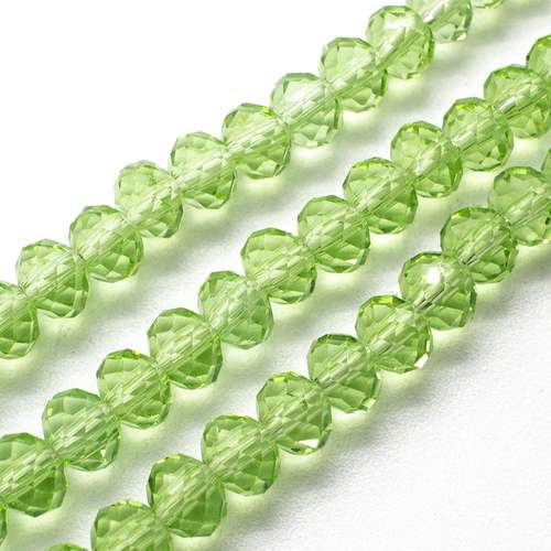 6mm crystal beads peridot, pack of 100 — faceted for jewelry making and beadwork