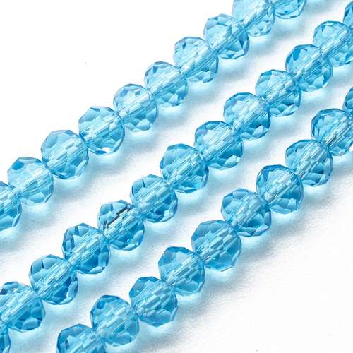6mm crystal beads turquoise, pack of 100 — faceted for jewelry making and beadwork