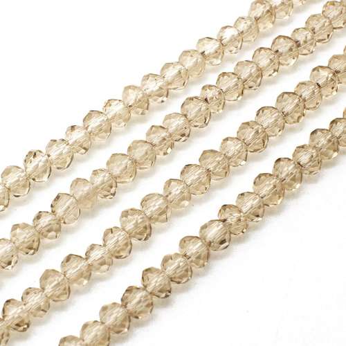 3mm crystal beads champagne — faceted for jewelry making and beadwork