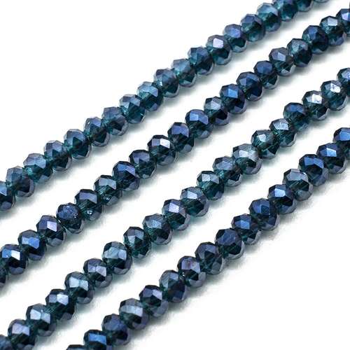 3mm crystal beads dark electric blue — faceted for jewelry making and beadwork