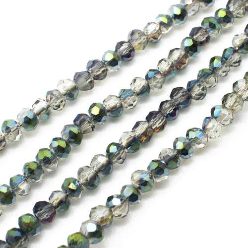 3mm crystal beads rainbow clear, pack of 150 — faceted for jewelry making and beadwork