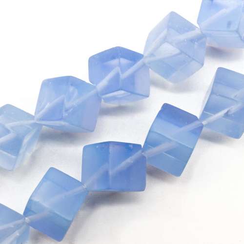 Opal Blue Cubes - 11mm