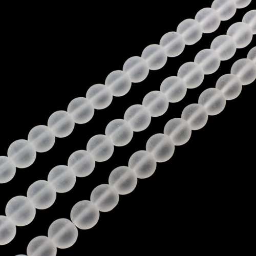 Opal Frosted Clear Round - 6mm
