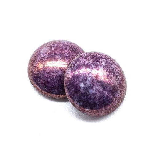 Par Puca Cabochon - 18mm - Opq Amethyst/Gold Ceramic