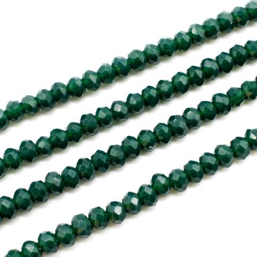 3.5mm crystal beads dk shamrock green, pack of 130 — faceted for jewelry making and beadwork