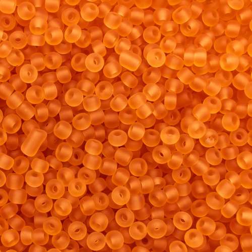 size 8 FGB glass seed beads frosted dark topaz — 50g pack, ideal for bead weaving, embroidery, and jewelry making