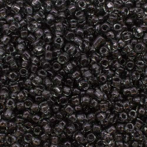 size 8 FGB glass seed beads transparent storm cloud — 50g pack, ideal for bead weaving, embroidery, and jewelry making