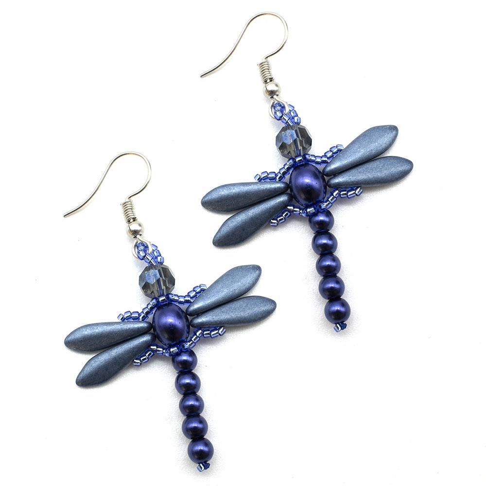 blue dragonfly earrings