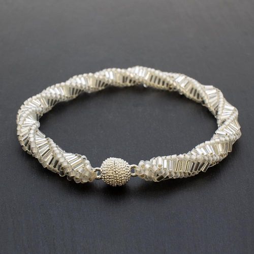 Russian Spiral Bracelet Kit Makes 2 crystal bracelet making kit — DIY set with beads and instructions for creating handmade jewelry