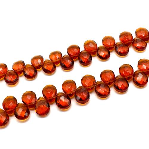 Top Drilled Flat Facet Drop - Topaz 12x9mm