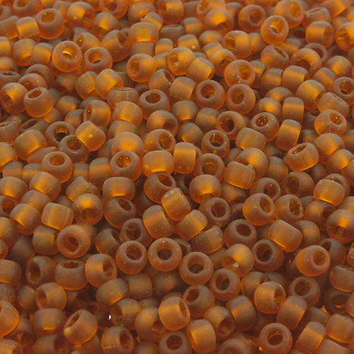 Toho Size 8 Seed Beads 10g - Trans Frost Smoky Topaz